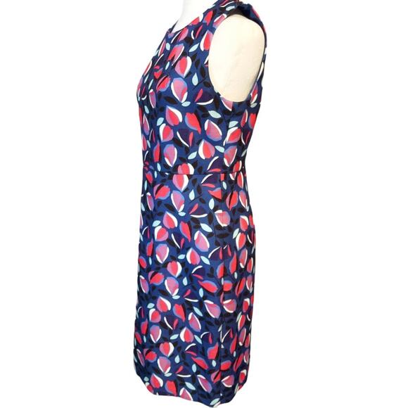 Anne Klein Dress Size 4 Blue Colorful Pattern Sleeveless Sheath Style Lined - Picture 5 of 10